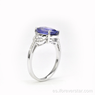 Valor anillo Natural Tanzanite 925 Silver Silver Jewelry